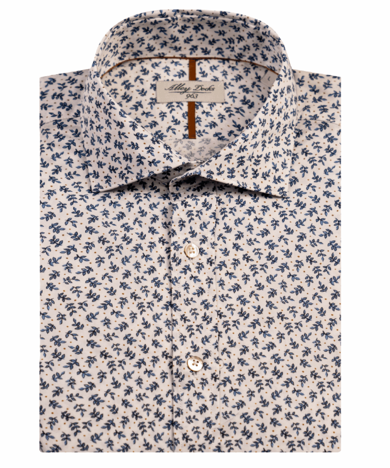 Camicia Alley Docks con stampa fiori e micro punti