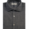 Camicia Alley Docks a pied de poule blu e grigio