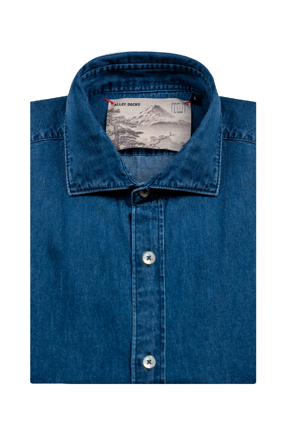 Camicia uomo con collo alla francese linea Alley Docks Denim