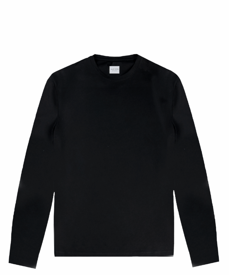 T-shirt a maniche lunghe fine jersey 100% cotone NAVY BLUE