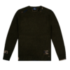 Maglione girocollo in lana merino navy blue