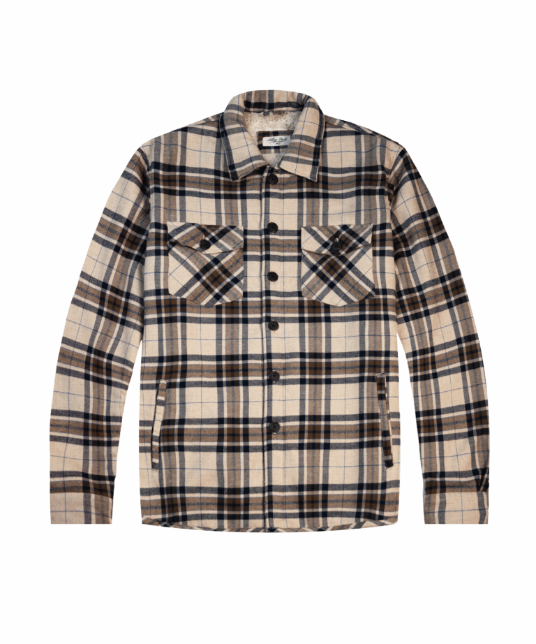 Overshirt a manica lunga in fantasia tartan