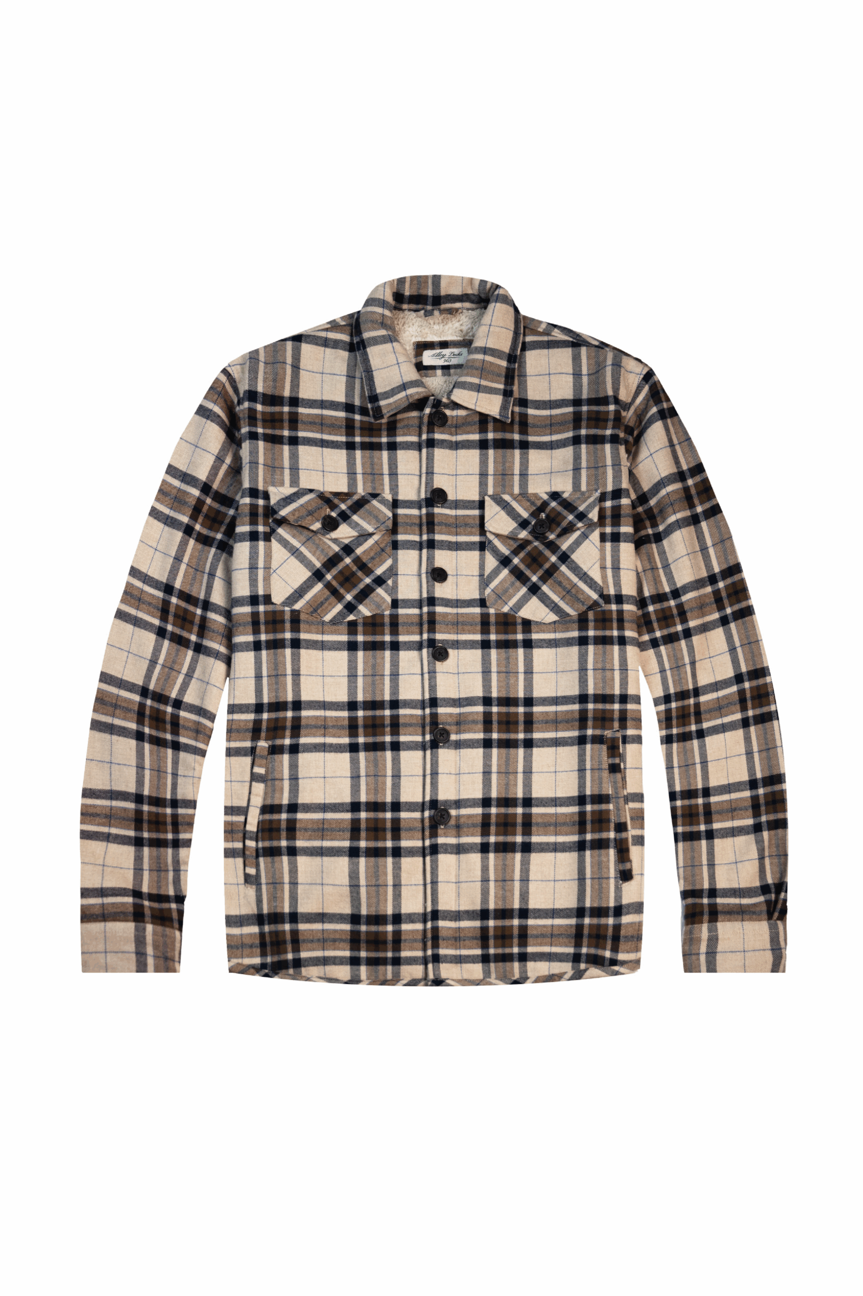 Overshirt a manica lunga in fantasia tartan