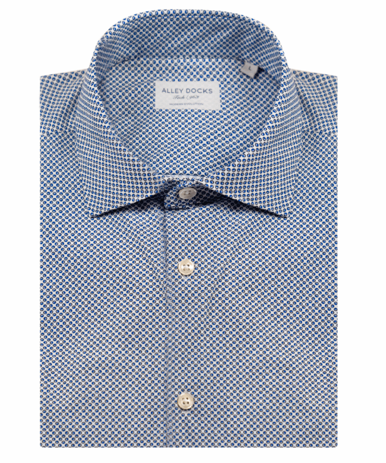 Camicia tecnica con fantasia a cerchi