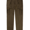 Pantalone cargo tascato marrone night green