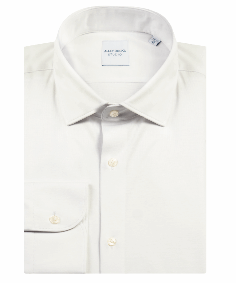 Camicia in cotone fine jersey white