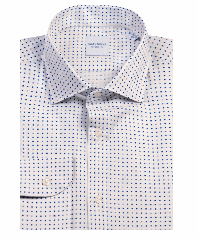 Camicia in misto cotone a pois