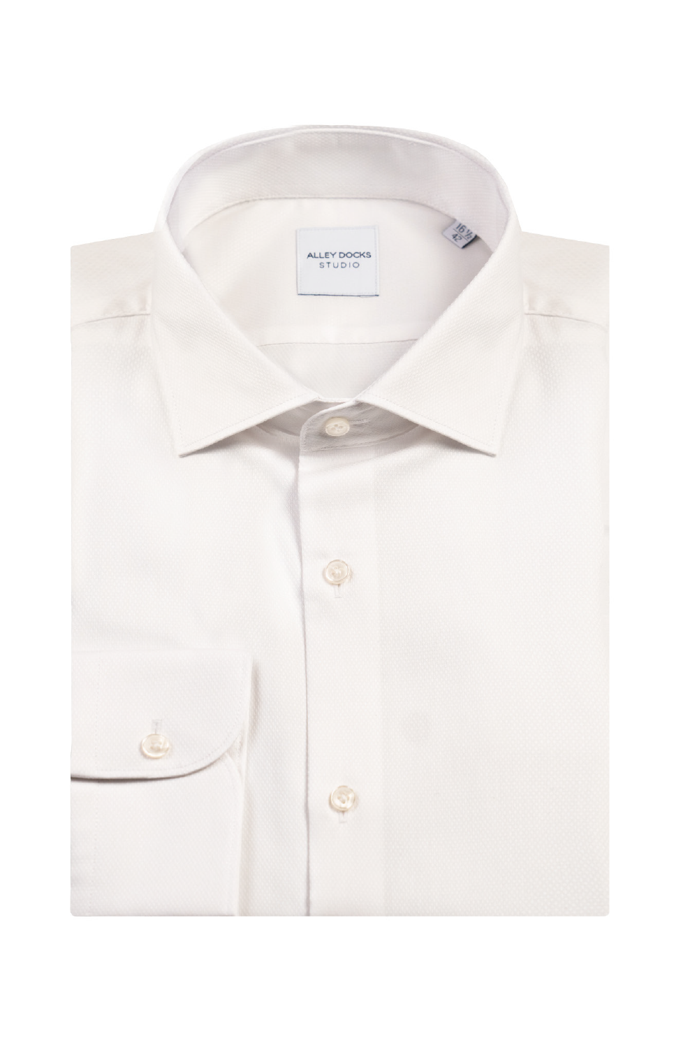 Camicia azzurra in misto cotone jacquard