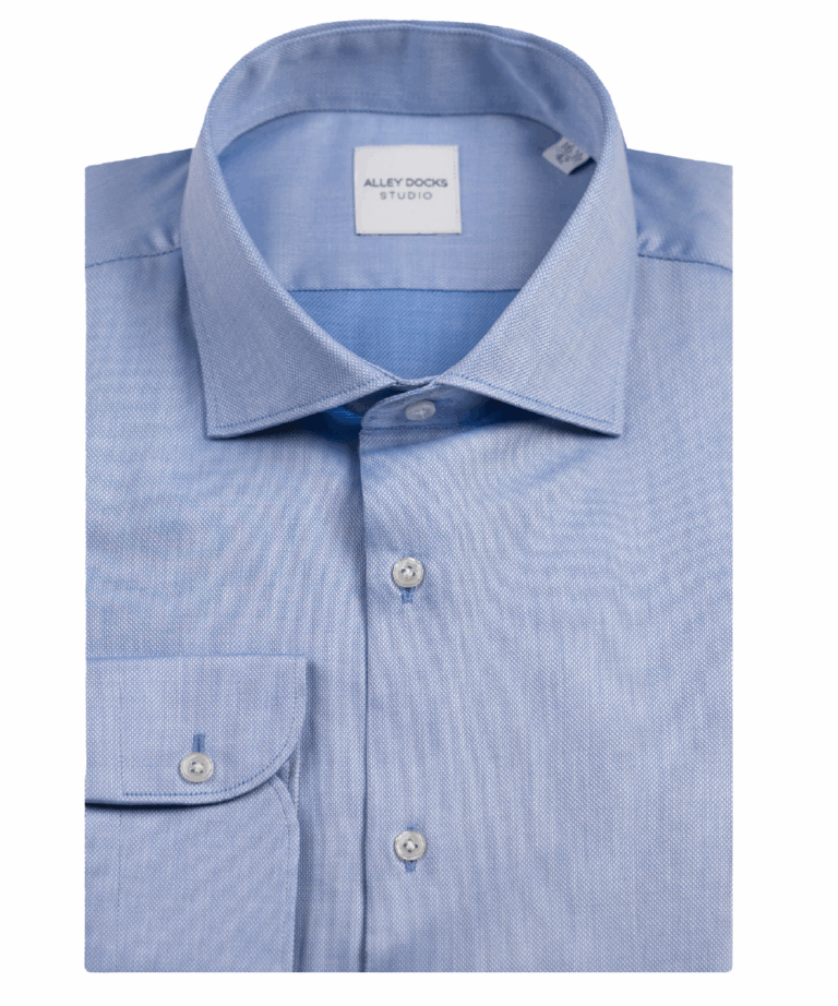 Camicia bianca in tessuto jacquard