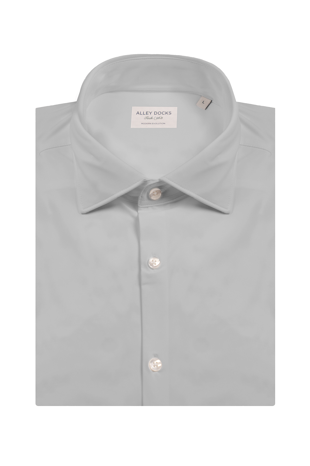 Camicia in tessuto tecnico in tinta unita light grey