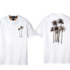 T-shirt optical white con stampa tropicale a palme