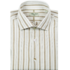 Camicia a righe beige e bianche