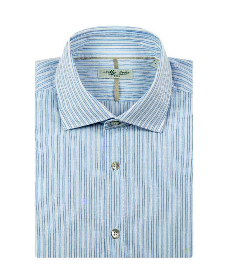 Camicia a righe bianco celeste