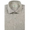 Camicia a righe in tessuto lincot light green