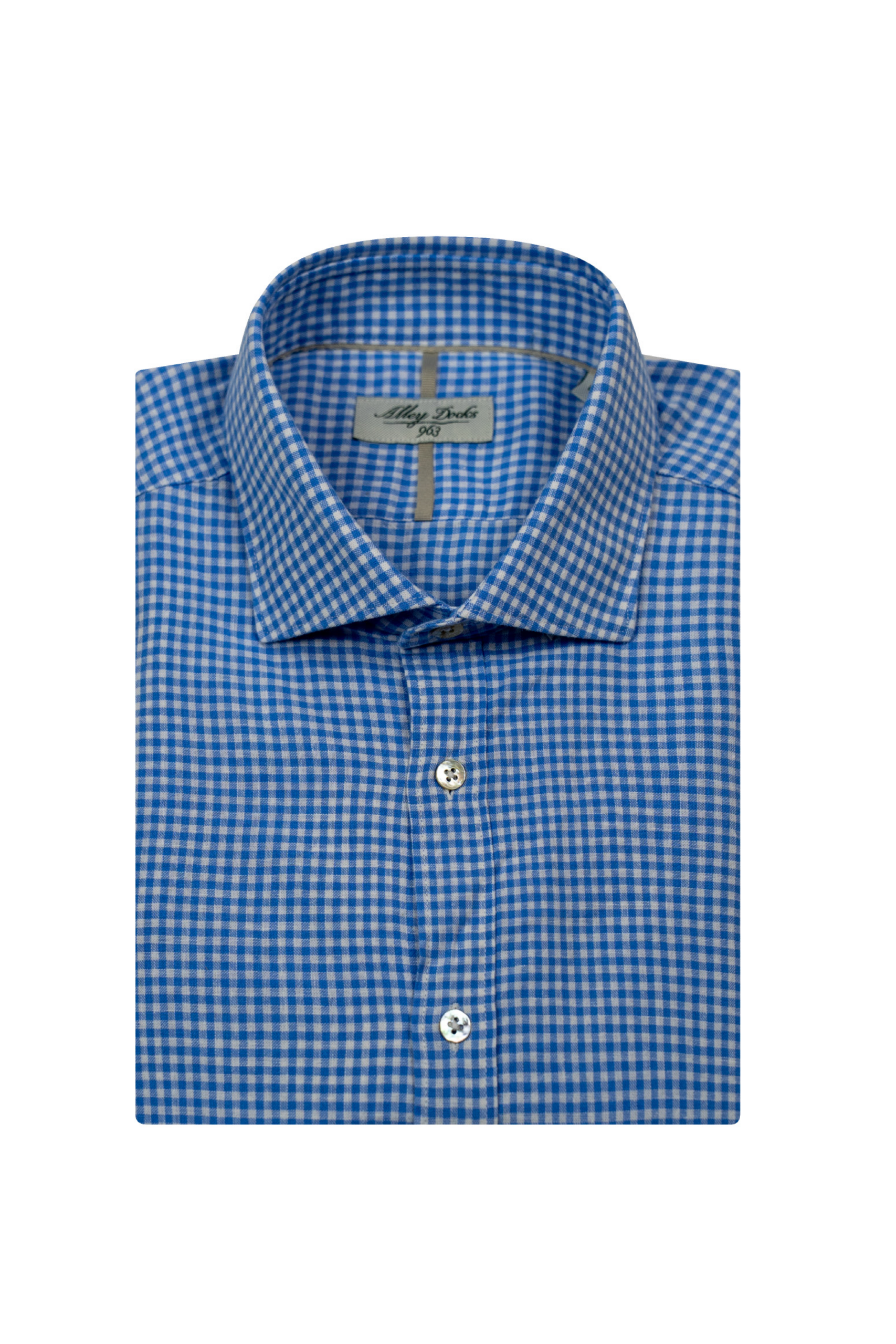 Camicia a quadretti in cotone e lino