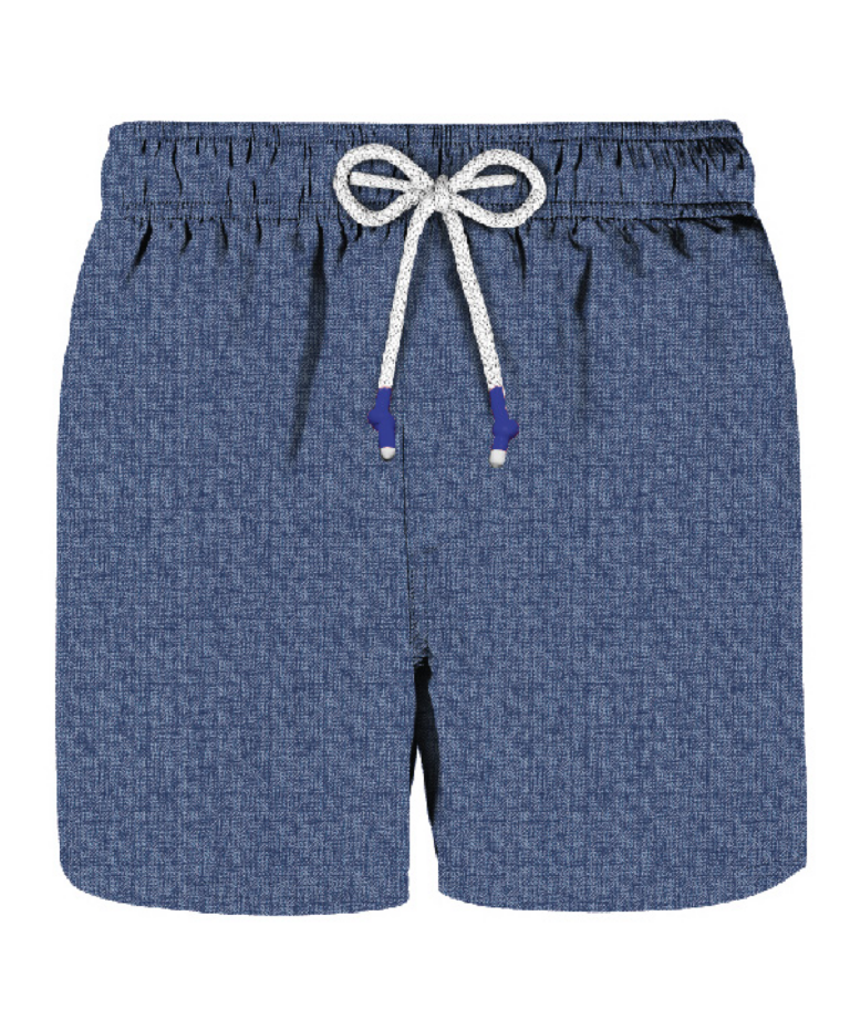 Costume denim blue con texture tono su tono