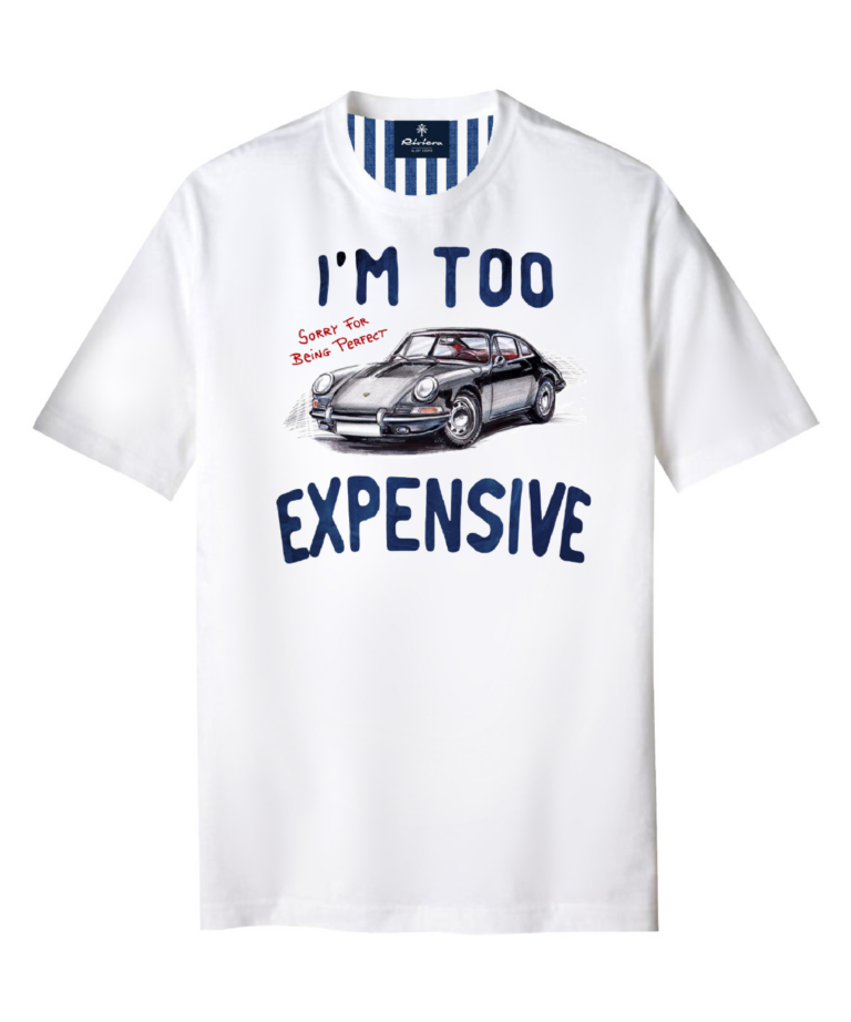 T-shirt in 100% cotone con grafica "too expensive"