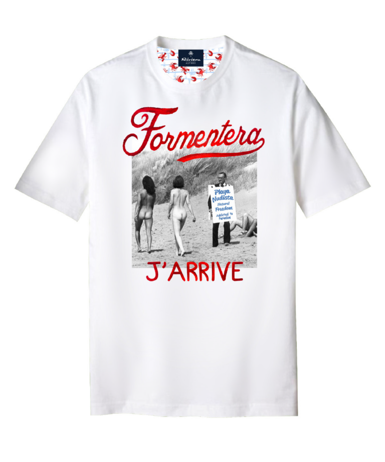 T-shirt optical white con stampa "Formentera"