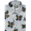 Camicia bianca con fantasia floreale