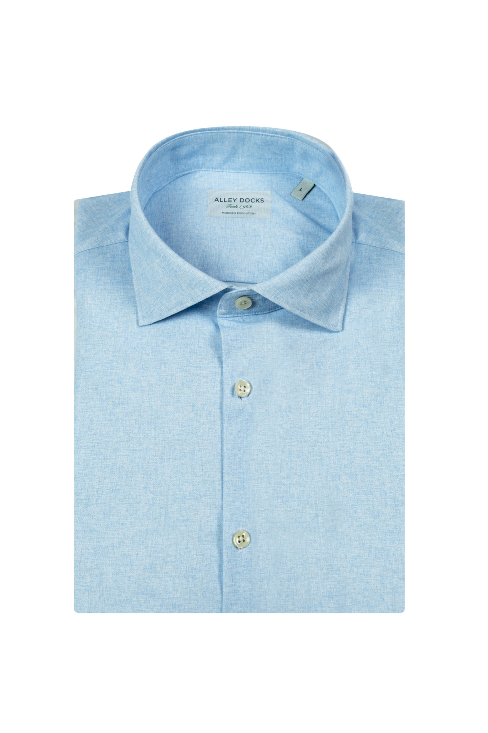 Camicia tecnica in tinta unita light blue