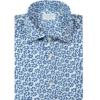 Camicia tecnica in fantasia floreale blu e bianco