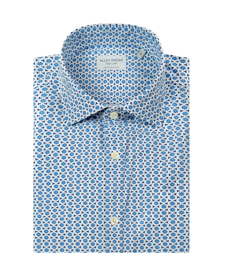 Micro floral patterned technical shirt