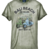 T-shirt olive green con grafica Bali Beach
