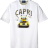 T-shirt optical white con stampa "Capri"