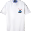 Optical white T-shirt with "Côte d'azur surfer" print