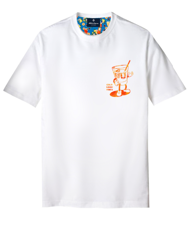 T-shirt optical white stampa "Radical Spritz"