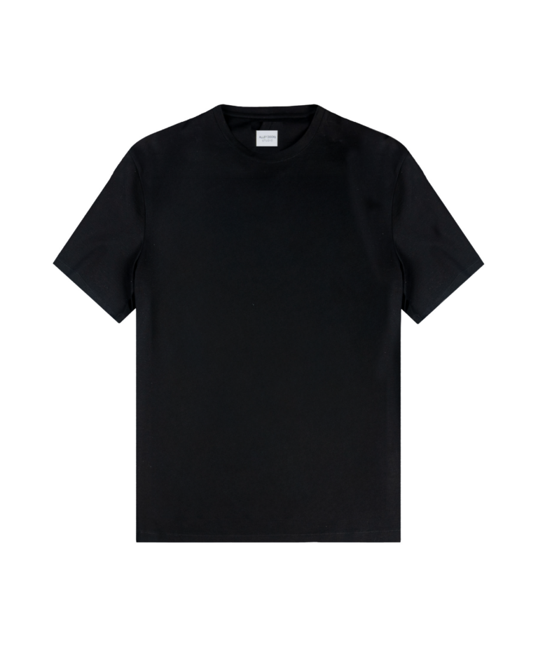 T-shirt in cotone fine jersey in tinta unita black