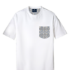 T-shirt optical white con tasca fantasia maiolica