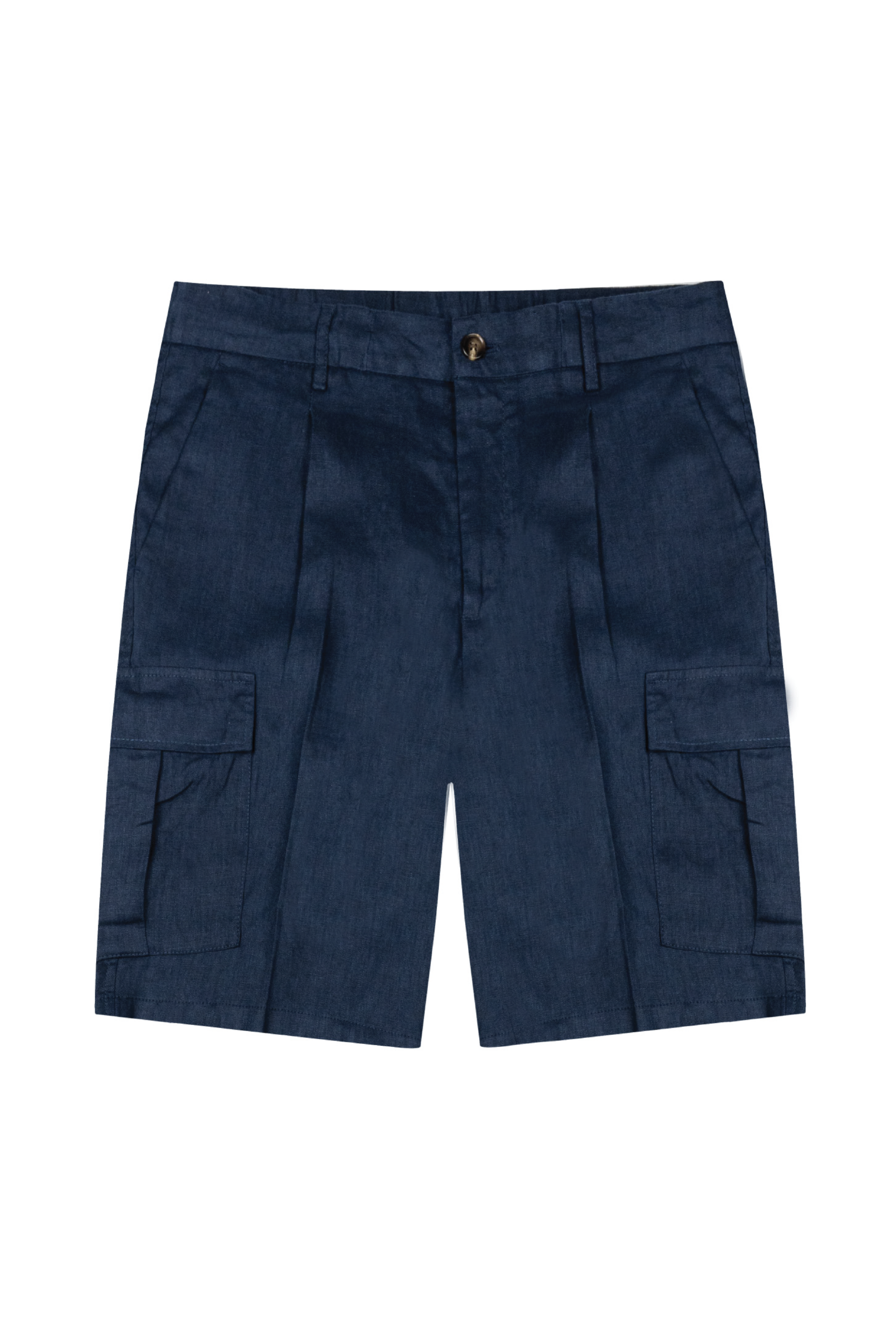 Bermuda cargo navy blue in lino