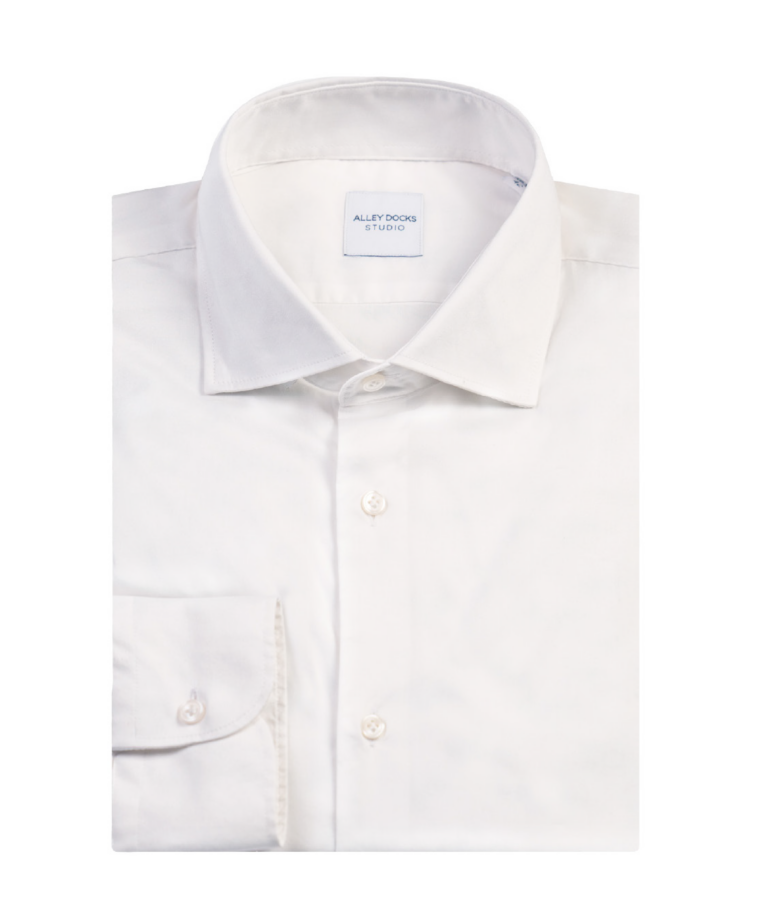 Camicia Bianca in Cotone Stretch