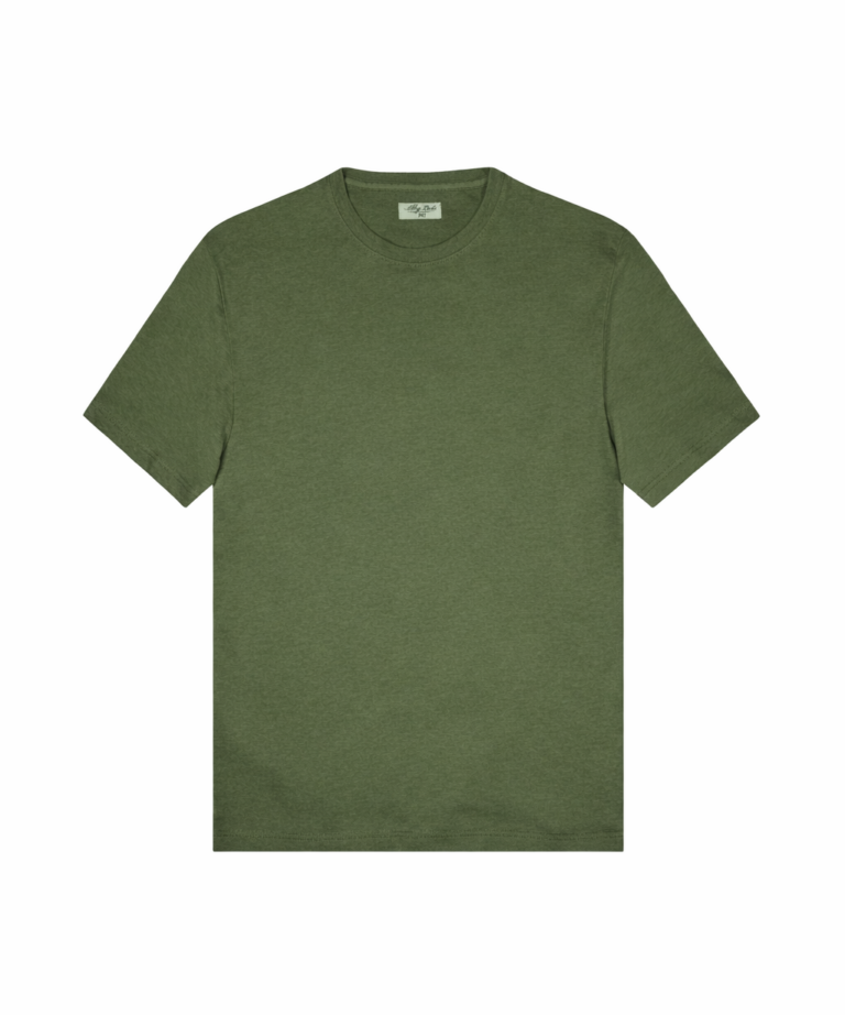 T-shirt in hemp jersey army green