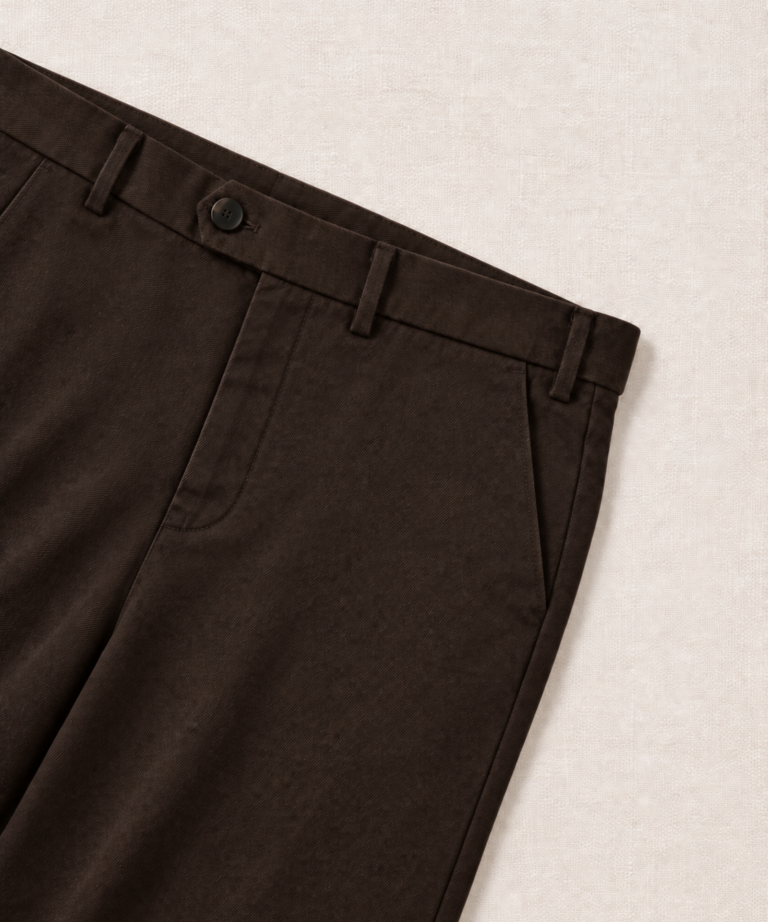 Alternative view of PANTALONE IN CAVALRY DI COTONE BROWN