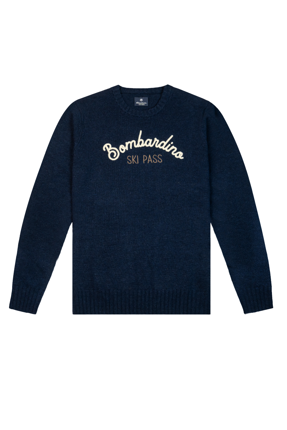 MAGLIONE GIROCOLLO NAVY BLUE CON RICAMO BOMBARDINO VIP CLUB