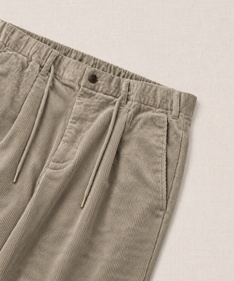 Alternative view of PANTALONE IN VELLUTO A COSTE SAND