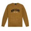 MAGLIONE GIROCOLLO OCHRE CON RICAMO