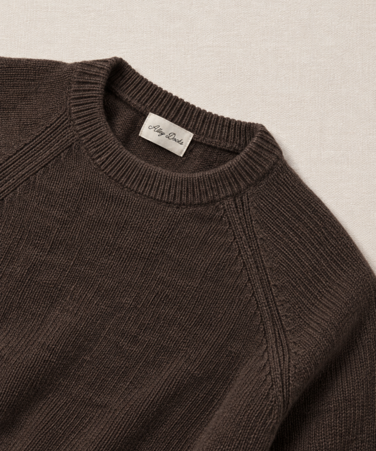 MAGLIONE GIROCOLLO ESPRESSO BROWN MISTO LANA - immagine 3