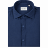 CAMICIA IN TESSUTO TECNICO IN TINTA UNITA NAVY BLUE