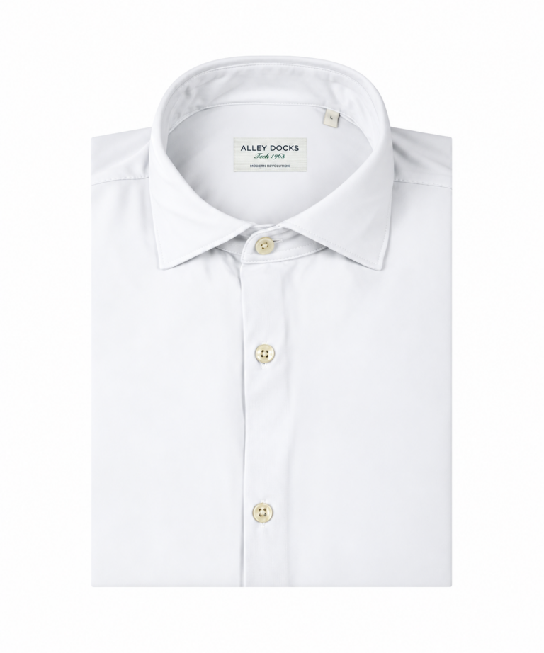 CAMICIA IN TESSUTO TECNICO IN TINTA UNITA WHITE