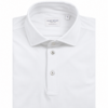 POLO CON COLLO ALLA FRANCESE A MANICHE LUNGHE IN TESSUTO TECNICO WHITE