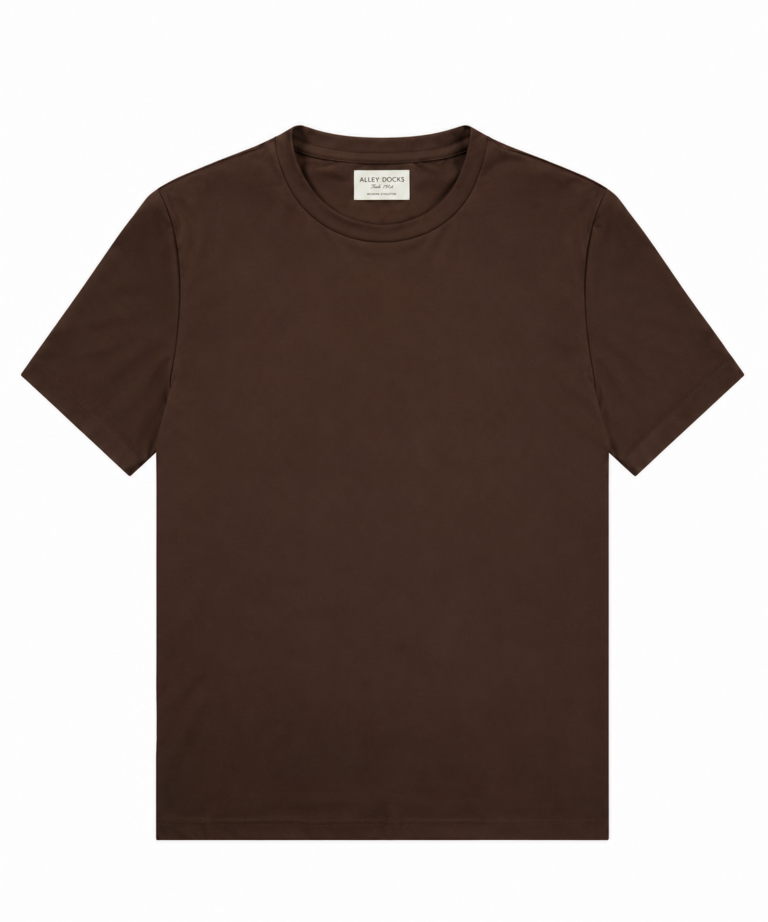T-SHIRT IN TESSUTO TECH  BROWN