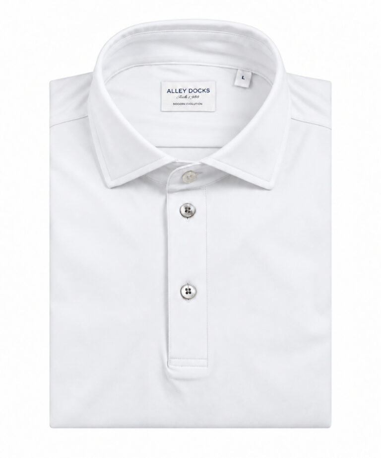 BROWN LONG-SLEEVED TECHNICAL FABRIC POLO SHIRT WITH FRENCH COLLAR (Copia)