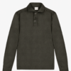 POLO A MANICHE LUNGHE IN COTONE OLIVE GREEN